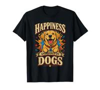 Le Bonheur Parraine par Les Chiens - Design Canin T-Shirt