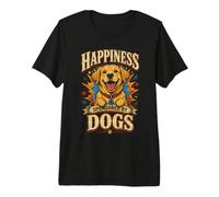 Le Bonheur Parraine par Les Chiens - Design Canin T-Shirt Haut de Gamme