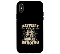 Le Bonheur Quand Je Danse au carré des Danseurs carrés Amusants Coque pour iPhone X/XS