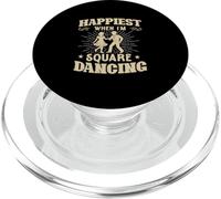 Le Bonheur Quand Je Danse au carré des Danseurs carrés Amusants PopSockets PopGrip pour MagSafe