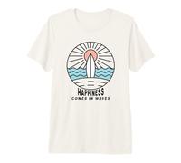 Le Bonheur Vient par Vagues T-Shirt Haut de Gamme