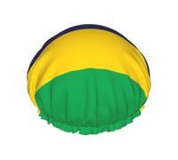 Le bonnet de douche double couche drapeau de l'île Maurice taille unique empêche les cheveux de s'emmêler pendant la douche et les soins de la peau.