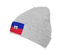 Le Bonnet Haïti Drapeau Chapeau Thermique Hat Bonnet Pompon Hiver Ajustement Confortable Chaud Unisexe Idée Cadeau One Size Fit Most Haute Elasticité