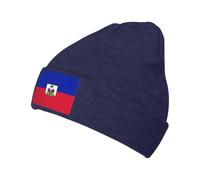 Le Bonnet Haïti Drapeau Chapeau Thermique Hat Bonnet Pompon Hiver Ajustement Confortable Chaud Unisexe Idée Cadeau One Size Fit Most Haute Elasticité