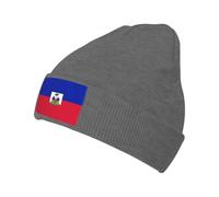 Le Bonnet Haïti Drapeau Chapeau Thermique Hat Bonnet Pompon Hiver Ajustement Confortable Chaud Unisexe Idée Cadeau One Size Fit Most Haute Elasticité