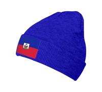 Le Bonnet Haïti Drapeau Chapeau Thermique Hat Bonnet Pompon Hiver Ajustement Confortable Chaud Unisexe Idée Cadeau One Size Fit Most Haute Elasticité