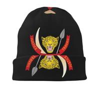 Le Bonnet Patriotique République démocratique du Congo Emblème National Chapeau Tissu en Soie de Lait Hat Pompon Hiver Ajustement Confortable Chaud Unisexe Idée Cadeau One Size Fit Most