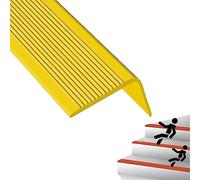 le bord de l'escalier, Coussinets d'escalier bandes de caoutchouc thermoplastique garde d'angle flexible moulage nez extérieur for escaliers en bois marbre, largeur: 3x7 cm ((Yellow,L 3m/118in)
