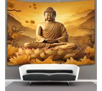 Le Bouddha 3D Effet Tapisserie Art Mural Tapisserie Murales Tapisserie Murale Tissu Pour La DécoSourision De Chambre À Coucher, DécoSourisions Murales, Art Mural, Nappes Tenture Murale 180cmx230cm