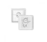 Le bouddhisme à la main de football Ligne Dessin Motif PBT Keycaps pour clavier mécanique Blanc OEM sans Marquage d'impression R2 multicolore