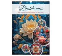 Le bouddhisme, Version française (Calendrier mural 2026 DIN A3 portrait), Calendrier CALVENDO mensuel