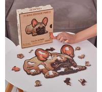 Le bouledogue fidèle puzzle bois, c b