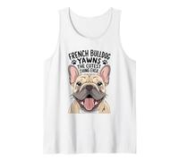 Le bouledogue français bâille la chose la plus mignonne jamais enregistrée pour le sauvetage de race de chien Débardeur
