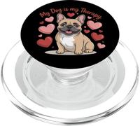 Le Bouledogue français est ma thérapie pour Les Amoureux des Chiens Mignons PopSockets PopGrip pour MagSafe