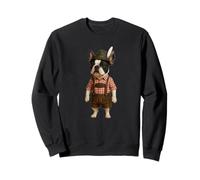 Le Bouledogue français Porte Un Costume Bavarois Traditionnel Sweatshirt