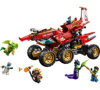 LEGO Ninjago Le Bounty Terrestre - Jouet Ninja 3-en-1 se Tranformant en Bateau, Voiture & Moto - 6 Minifigurines - Cadeau d'anniversaire pour Garçon dès 9 Ans ou Fan du Soulèvement des Dragons 71869