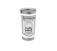 Le bourbon n'est peut-être pas la réponse mais ça vaut le coup Gobelet isotherme en acier inoxydable double paroi
