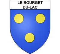 Le Bourget-du-Lac 73 ville sticker blason écusson autocollant adhésif - Taille : 8 cm