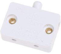 Le bouton du commutateur d'alimentation 202a interrupteur normalement fermé/auto-réinitialisation porte de garde-robe portes placard coulissantes commutation universelle 1A250V 2A250V(1a 250v White)