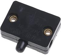 Le bouton du commutateur d'alimentation 202a interrupteur normalement fermé/auto-réinitialisation porte de garde-robe portes placard coulissantes commutation universelle 1A250V 2A250V(1a 250v Black)