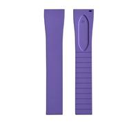 Le bracelet à fermoir papillon en caoutchouc fluoré est compatible avec les bracelets dégagement rapide de différentes tailles des largeurs d'attache allant 16 mm 22(Purple1 No Buckle,21mmx18mm)