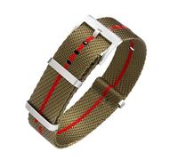 Le bracelet en nylon est compatible avec une largeur d'attache de 20 mm à 22 C'est un montre unisexe décontracté et résistant l'eau la transpiration(Green Red,20mm)