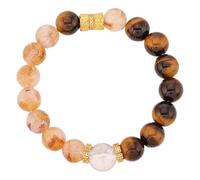 Le bracelet en pierre d'oeil de tigre cristal tour jaune naturel 11MM est le cadeau idéal for la richesse