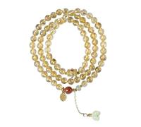 Le bracelet multicouche en perles de cristal naturel jaune est un excellent cadeau for les femmes quête richesse et guérison