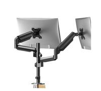 Le Bras d'extension du Support for écran Double Peut être retourné, pivoté et réglé en Hauteur.(Blackarms)
