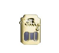 Le Briquet à kérosène Semi-Automatique Transparent avec culbuteur Classique et Plein de Sens mécanique est Un Cadeau Classique for Les Hommes, Les pères et Les Maris.(Gold)