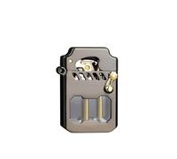 Le Briquet à kérosène Semi-Automatique Transparent avec culbuteur Classique et Plein de Sens mécanique est Un Cadeau Classique for Les Hommes, Les pères et Les Maris.(Gray)