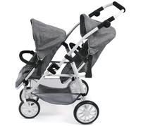 Le Buggy Tandem Vario Pour Poupons Gris TU