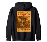 Le Burrito Bandito El Squatcho Sombrero Bigfoot Design Sweat à Capuche