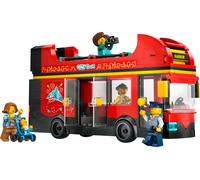 LEGO City Le Bus Rouge à Deux Étages, Car Jouet, Véhicule pour Enfants Garçons et Filles dès 7 Ans, Cadeau de Fêtes ou d’Anniversaire, 5 Personnages Dont Un Bébé et Une Poussette 60407