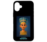 Le Buste de la Reine égyptienne Nefertiti Dessin animé Graphique Coque pour iPhone 16 Plus