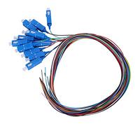 Le câble 12 de Tresse de Fibre de SC UPC noyaux la Coquille Externe de PVC de tête carrée de SC 1,5 mètres de Fibre Optique de Mode unitaire pour des réseaux