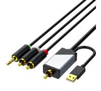 Le câble convertisseur audio numérique SPDIF coaxial vers analogique de 3,5 mm est largement utilisé