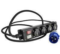 Le câble d'extension avec Adaptateur de Prise KS EX3M-4S avec Quatre Prises et Une Longueur de câble de 1,5 m avec Une Prise Normale sur des Prises de 16 A à 32 A