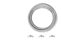 Le CâBle En Acier Inoxydable Kit de câbles métalliques en acier inoxydable, 10-50M, 2mm, avec anneau manchon aluminium, serre-câble forme U for clôture corde à linge pour plantes grimpantes(20M)