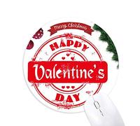 le cachet de la poste joyeuse saint - valentin rouge tapis de souris en caoutchouc de sapin de noël