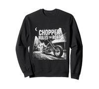 Le Cadeau Brutal Motorcycle Rider Biker Lifestyle Rules The Road Sweatshirt