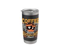 Le café avant les plantes succulentes Amateur de café Gobelet isotherme en acier inoxydable double paroi