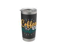 Le café avant Monstera Gardening Coffee Lover Monstera Lover Gobelet isotherme en acier inoxydable double paroi
