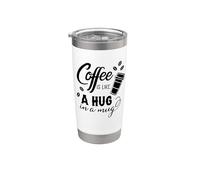 Le café, c'est comme un câlin dans une tasse | Funny Coffee Lover Gobelet isotherme en acier inoxydable double paroi