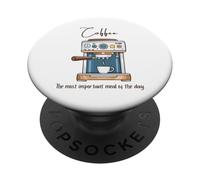 Le café est Le Repas Le Plus Important de la journée PopSockets PopGrip Adhésif