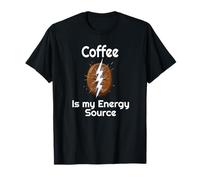 Le café est ma Source d'énergie, Un Grain de café et Un éclair T-Shirt