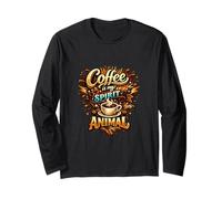 Le café est Mon Animal d'esprit. Design Amusant mais très Vrai Manche Longue