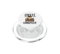 Le café est Mon collègue préféré, Mon Travail de Bureau Amusant PopSockets PopGrip pour MagSafe