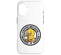 Le café, Parce Que Le Meurtre est Une Erreur, Canard : Ironie et Sarcasme Coque pour iPhone 16