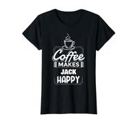 Le café Rend Jack Heureux avec Un Dicton Amusant T-Shirt Graphique avec Valeur